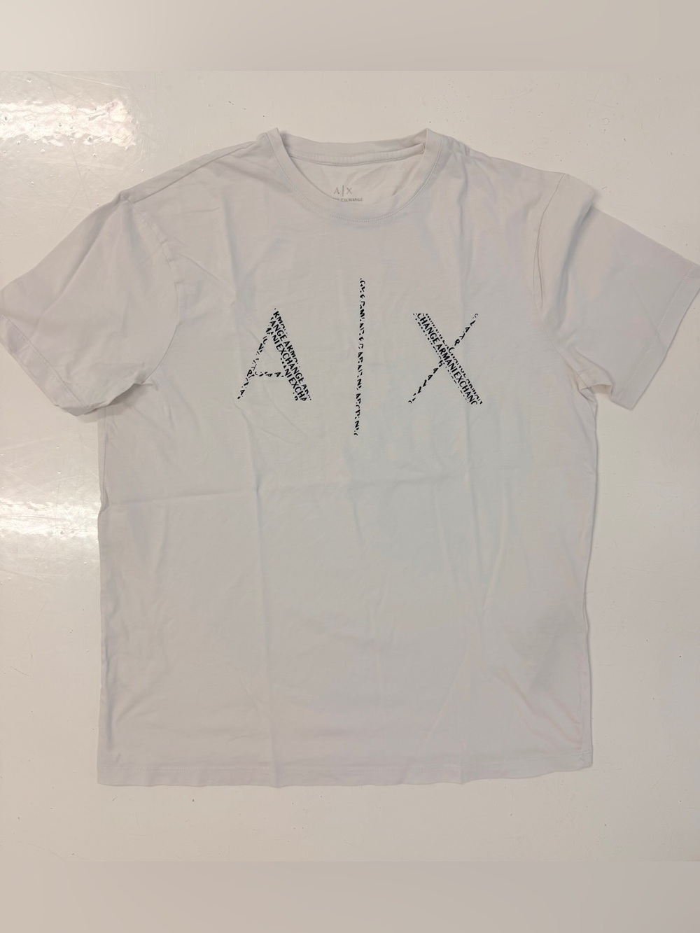 Armani Exchange White Crewneck Logo Tee